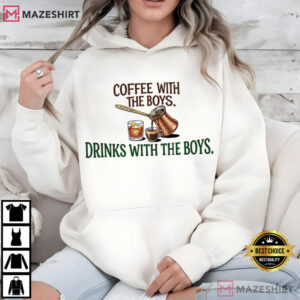 Coffee With The Boys Drinks With The Boys Cute Bachelor Party T Shirt ( (3)