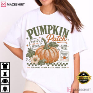 Pumpkin Patch Vintage Autumn Fall Farm Fresh T Shirt (1)
