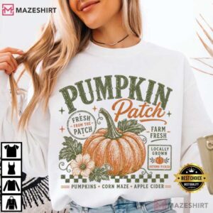 Pumpkin Patch Vintage Autumn Fall Farm Fresh T Shirt (2)