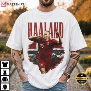 Erling Haaland Soccer Norway Football Supporter T Shirt (2)