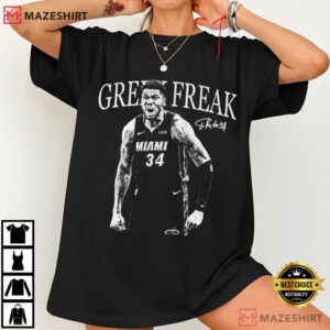 Giannis Antetokounmpo Greek Freak Miami Vintage Basketball T Shirt (2)