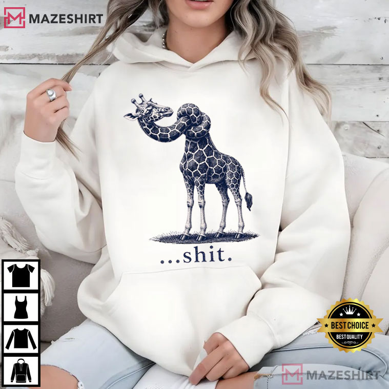Giraffe Neck Knot Dark Humor Wildlife Graphic T-Shirt Giraffe Neck Knot Dark Humor Wildlife Graphic T-Shirt