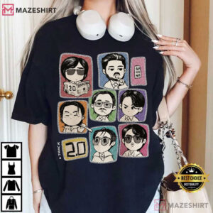 BTS Kpop Chibi Cartoon Character Music Fan Gift T Shirt (1)