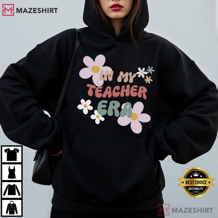 In My Teacher Era Groovy Floral Teacher T-Shirt In My Teacher Era Groovy Floral Teacher T-Shirt