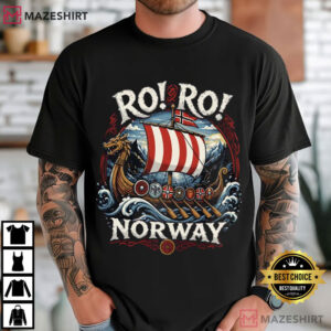 Ro Ro Norway Viking Ship Norwegian Longship Heritage T Shirt (2)
