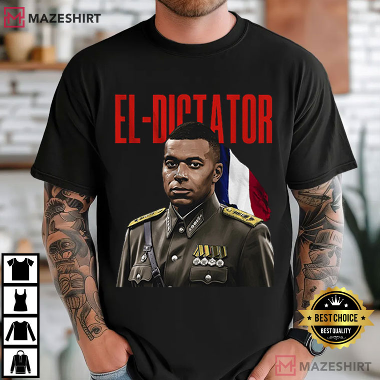 Kylian Mbappe The Dictator Retro 90s Soccer Graphic T-Shirt Kylian Mbappe The Dictator Retro 90s Soccer Graphic T-Shirt