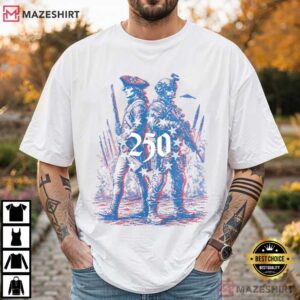 Patriotic 250th Anniversary USA 1776 2026 Revolutionary Modern Soldier T Shirt (1)