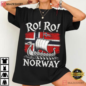 Ro Ro Norway Viking Ship Norwegian Soccer Fan Gift T Shirt (4)