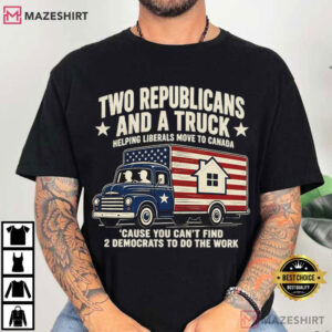 Two Republicans And A Truck Funny Political T Shirt (1)