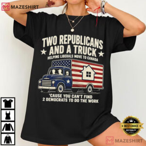 Two Republicans And A Truck Funny Political T Shirt (2)