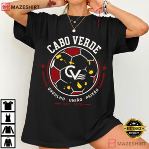 Cabo Verde Soccer Crest Football Emblem T Shirt (4)