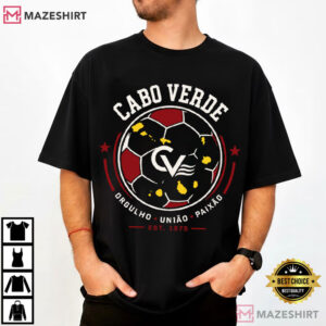 Cabo Verde Soccer Crest Football Emblem T Shirt (1)