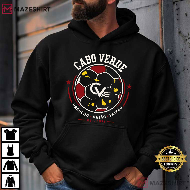 Cabo Verde Soccer Crest Football Emblem T-Shirt Cabo Verde Soccer Crest Football Emblem T-Shirt