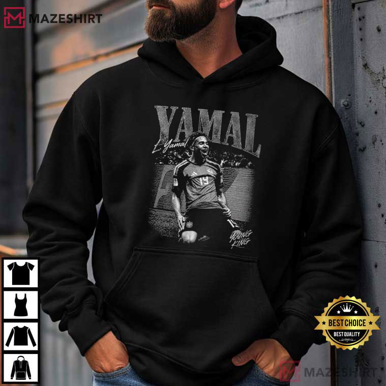 Lamine Yamal Young King Football Player T-Shirt Lamine Yamal Young King Football Player T-Shirt