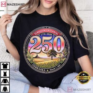 Nebraska 250th Anniversary Patriotic State Emblem T Shirt (4)