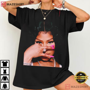 Nicki Minaj Face Vintage Rap Music Graphic T Shirt (3)