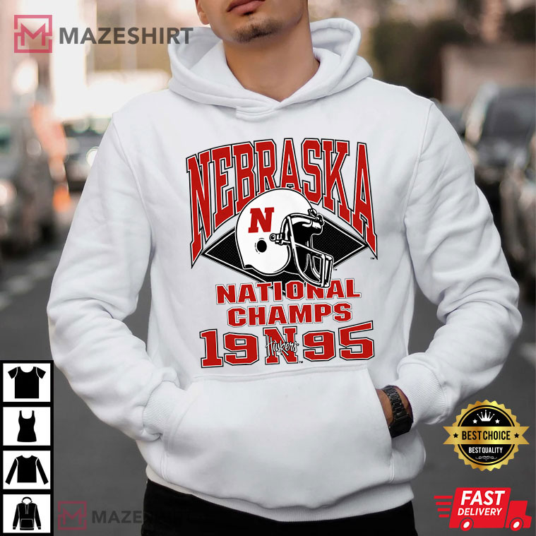 Nebraska Cornhuskers NCAA Vintage 90s National Champs Logo Football T-Shirt