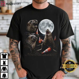 Neil The Sea Funny Elephant Seal Howling To The Moon T Shirt (1)