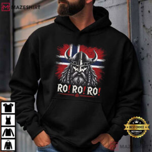 Ro Ro Ro Viking Drakkar Longship Norway Football Fan T Shirt (2)