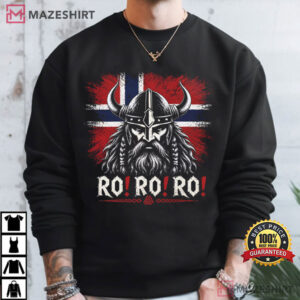 Ro Ro Ro Viking Drakkar Longship Norway Football Fan T Shirt (3)