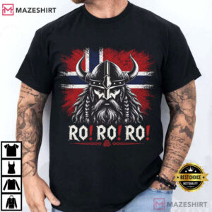 Ro Ro Ro Viking Drakkar Longship Norway Football Fan T Shirt (1)