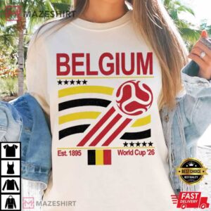 Belgium Soccer World Cup 2026 Retro 90s T Shirt (2)
