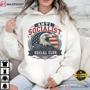 Anti Socialist Social Club Patriotic Eagle USA Flag T Shirt (1)