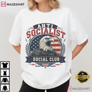 Anti Socialist Social Club Patriotic Eagle USA Flag T Shirt (3)