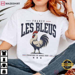 Les Bleus France World Champions 2026 Vintage Soccer T Shirt (4)