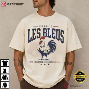 Les Bleus France World Champions 2026 Vintage Soccer T Shirt (1)
