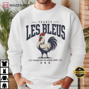 Les Bleus France World Champions 2026 Vintage Soccer T Shirt (2)