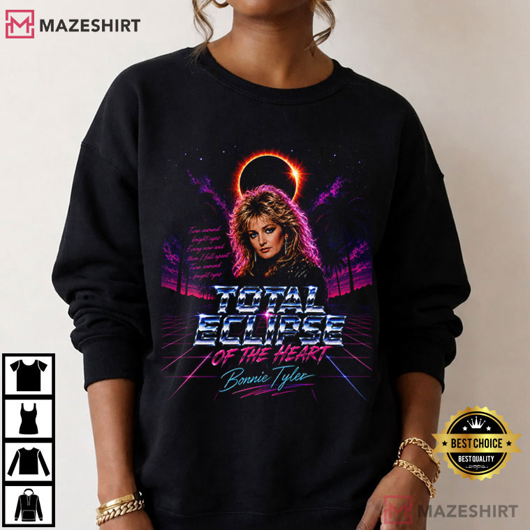 Bonnie Tyler Tribute Total Eclipse Of The Heart Vintage Synthwave T-Shirt Bonnie Tyler Tribute Total Eclipse Of The Heart Vintage Synthwave T-Shirt