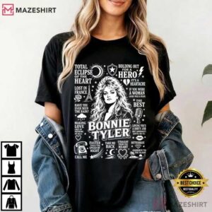 Bonnie Tyler Classic Rock Music Gift Retro 80s T-Shirt