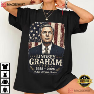 Lindsey Graham Memorial 1955–2026 Vintage Patriotic Tribute T Shirt (2)