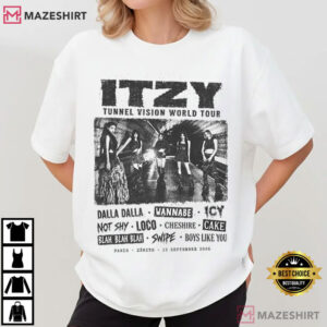 ITZY Paris 2026 Tunnel Vision World Tour Kpop Fan Gift T Shirt (4)