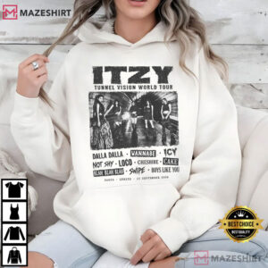 ITZY Paris 2026 Tunnel Vision World Tour Kpop Fan Gift T Shirt (3)