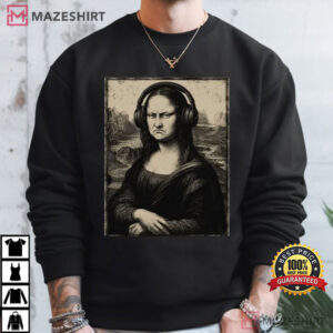 Mona Lisa Bass Face Funny Music Lovers DJs Producers T Shirt (2)