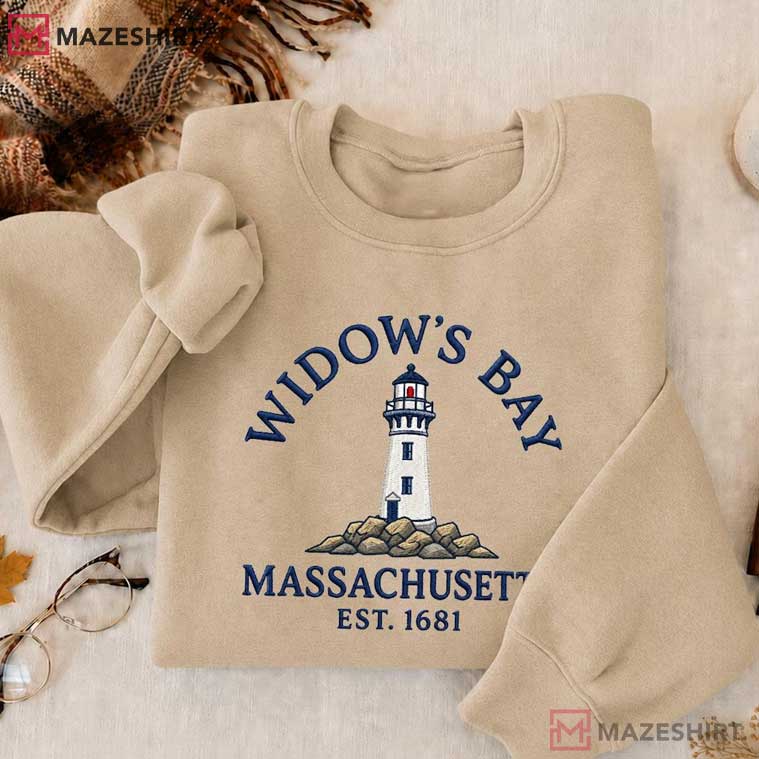 Widow’s Bay Massachusetts Coastal Lighthouse Embroidered Sweatshirt Widow’s Bay Massachusetts Coastal Lighthouse Embroidered Sweatshirt