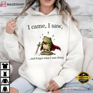 I Came I Saw Forgot What I Was Doing Funny Frog Meme T Shirt (2)
