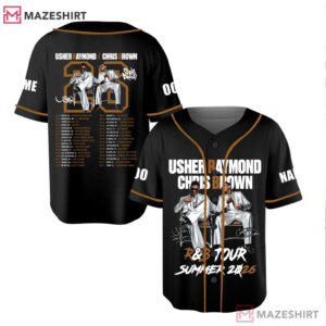 Usher Chris Brown RnB Tour 2026 Custom Baseball Jersey