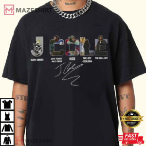 J Cole Album Timeline Born Sinner Hip Hop Fan Gift T-Shirt
