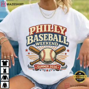Philly Baseball Weekend Vintage Summer 2026 T Shirt (3)