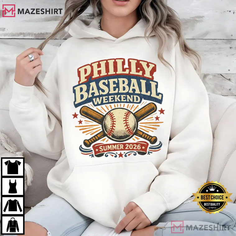 Philly Baseball Weekend Vintage Summer 2026 T-Shirt Philly Baseball Weekend Vintage Summer 2026 T-Shirt