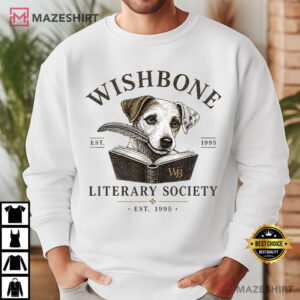 Wishbone Dog Vintage Literary Society Book Lover T Shirt (3)