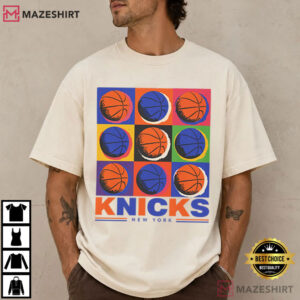New York Knicks Pop Art Basketball T Shirt (4)