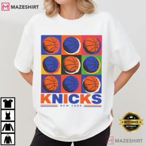 New York Knicks Pop Art Basketball T Shirt (1)