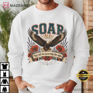 Soar Christian Isaiah 4031 Wings Like Eagles Vintage Faith T Shirt (2)