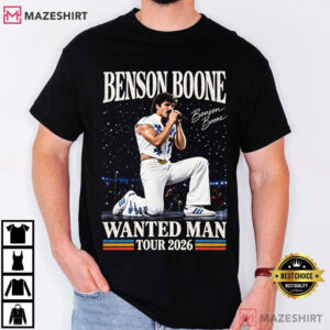 Benson Boone Tour 2026 Wanted Man Concert Pop Music T Shirt (1)