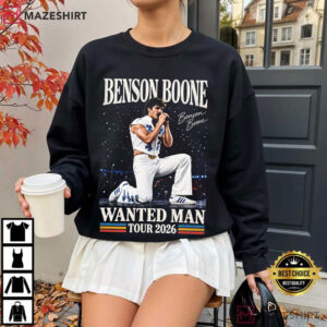 Benson Boone Tour 2026 Wanted Man Concert Pop Music T Shirt (2)