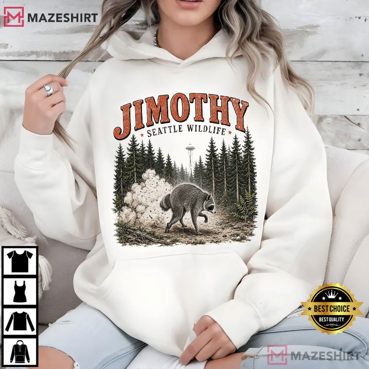Jimothy Raccoon Viral Seattle Funny Round King T-Shirt Jimothy Raccoon Viral Seattle Funny Round King T-Shirt